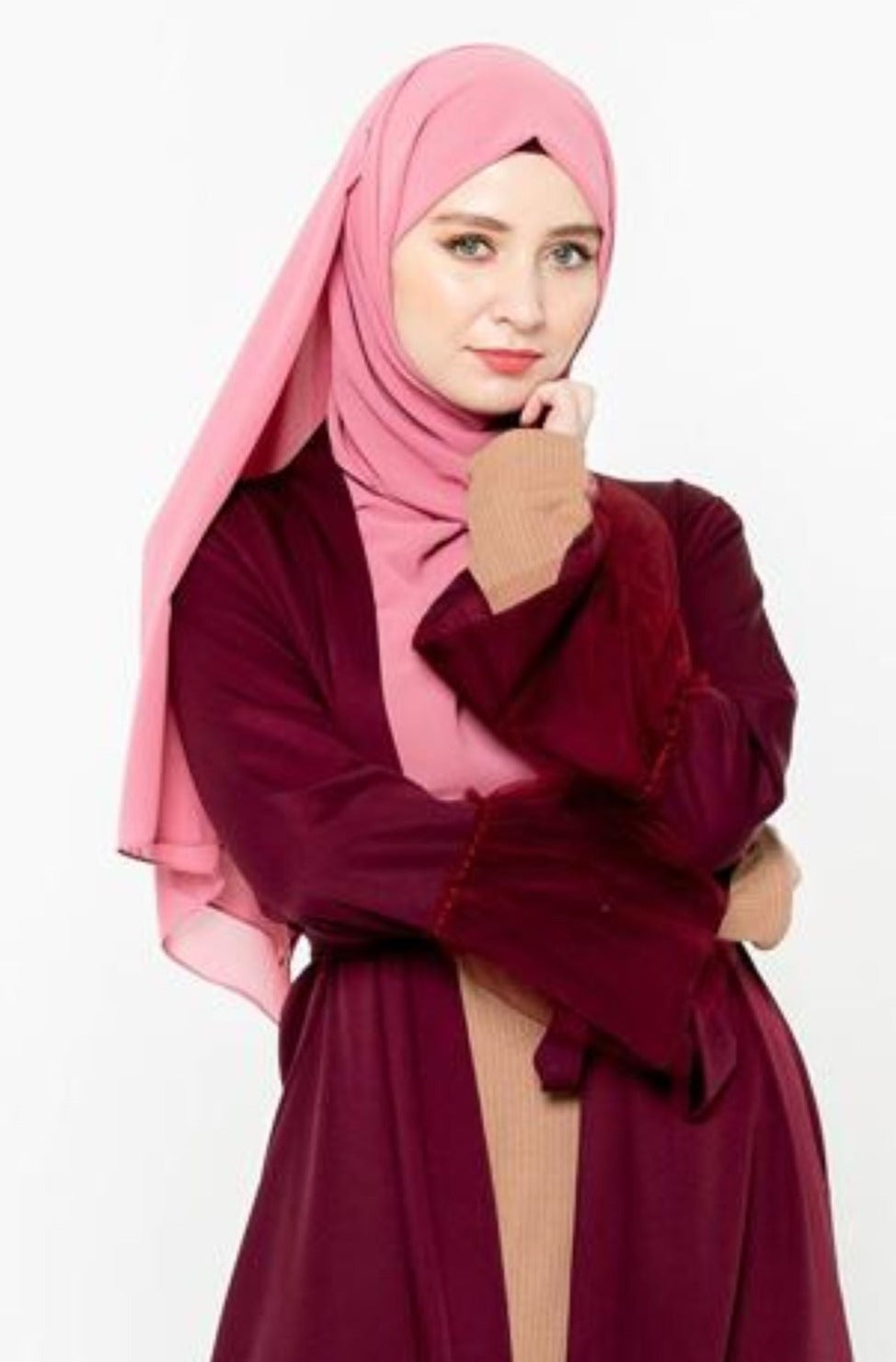 Bubble Gum Pink Chiffon Hijab