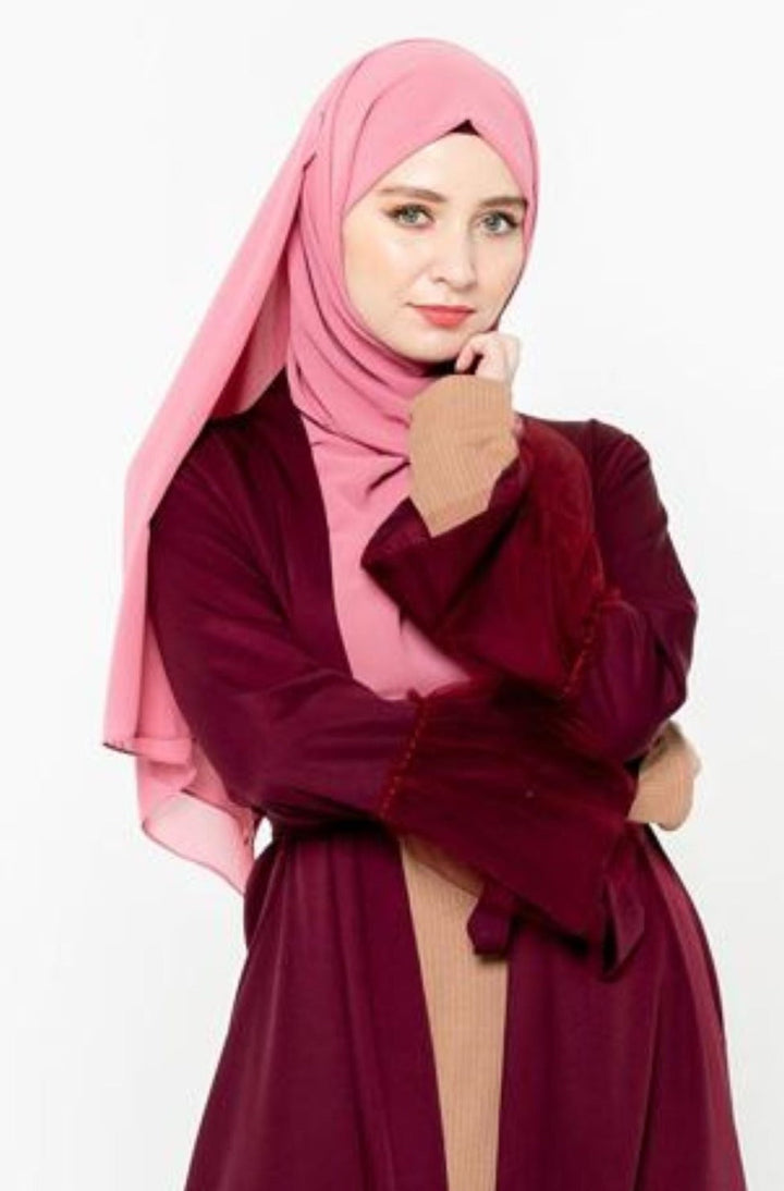 Bubble Gum Pink Chiffon Hijab