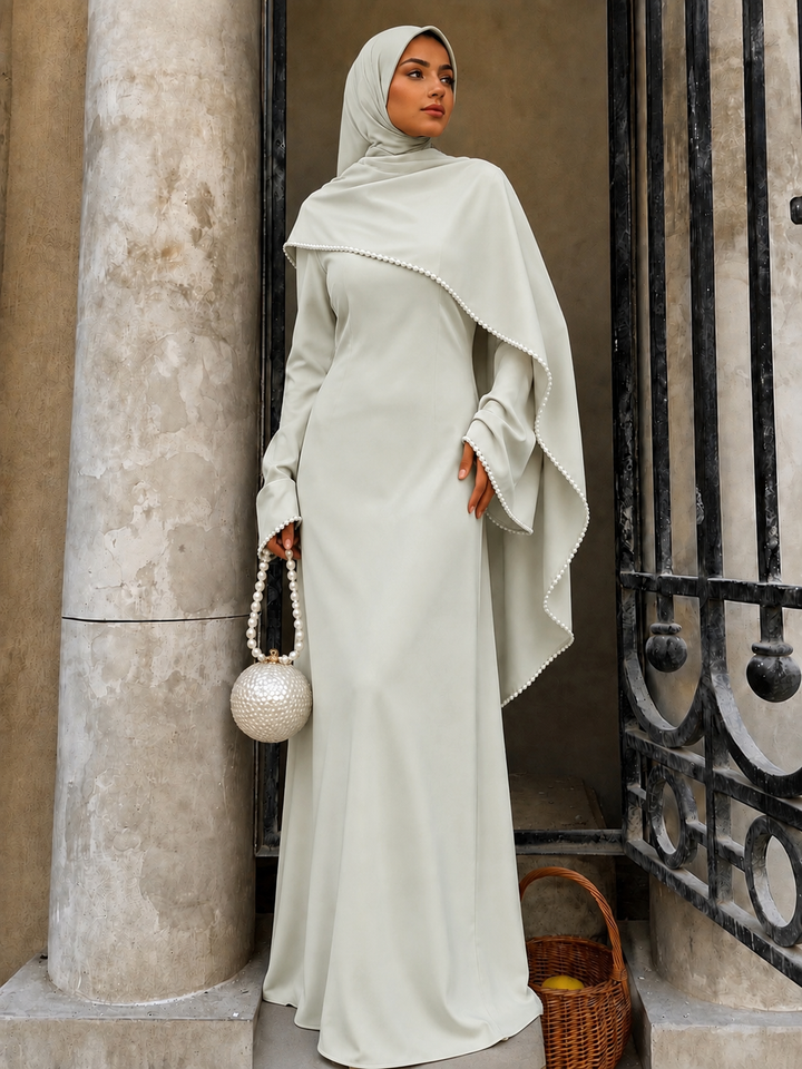 Sage Pearl Maxi Dress