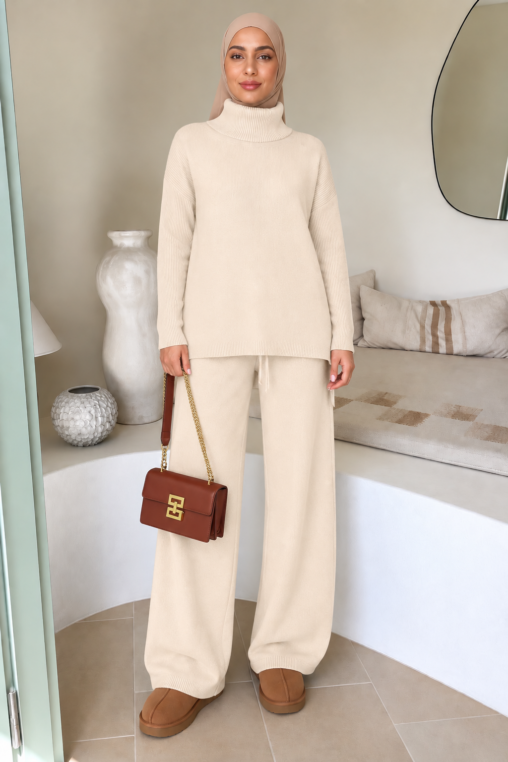 Turtleneck  Sweater and Pant Set