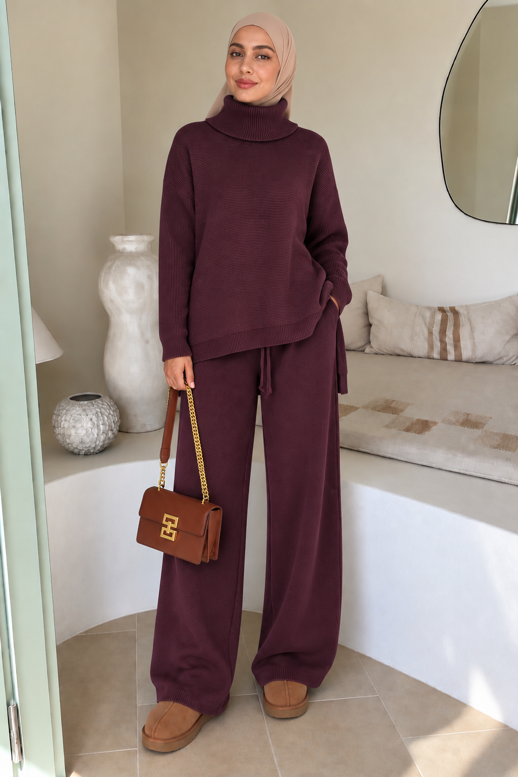 Turtleneck  Sweater and Pant Set