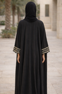Calligraphy Kaftan Open Front Abaya