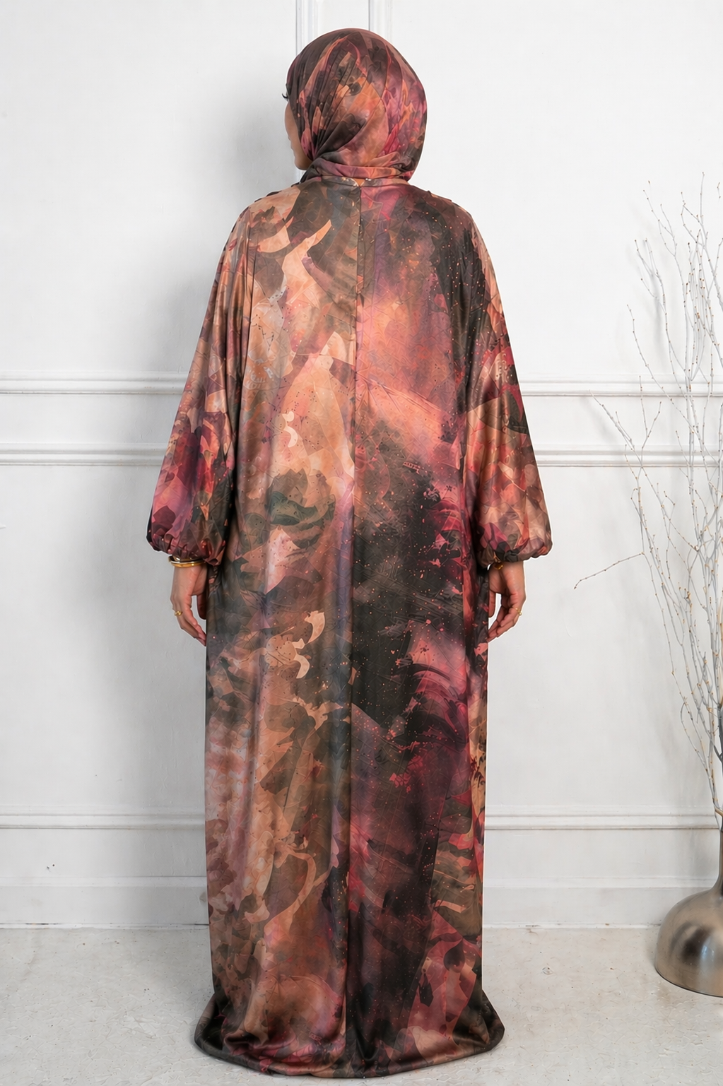 Rose Marbled One Piece Salah Outfit