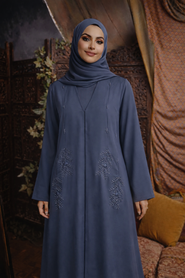 Appliqué Floral Abaya