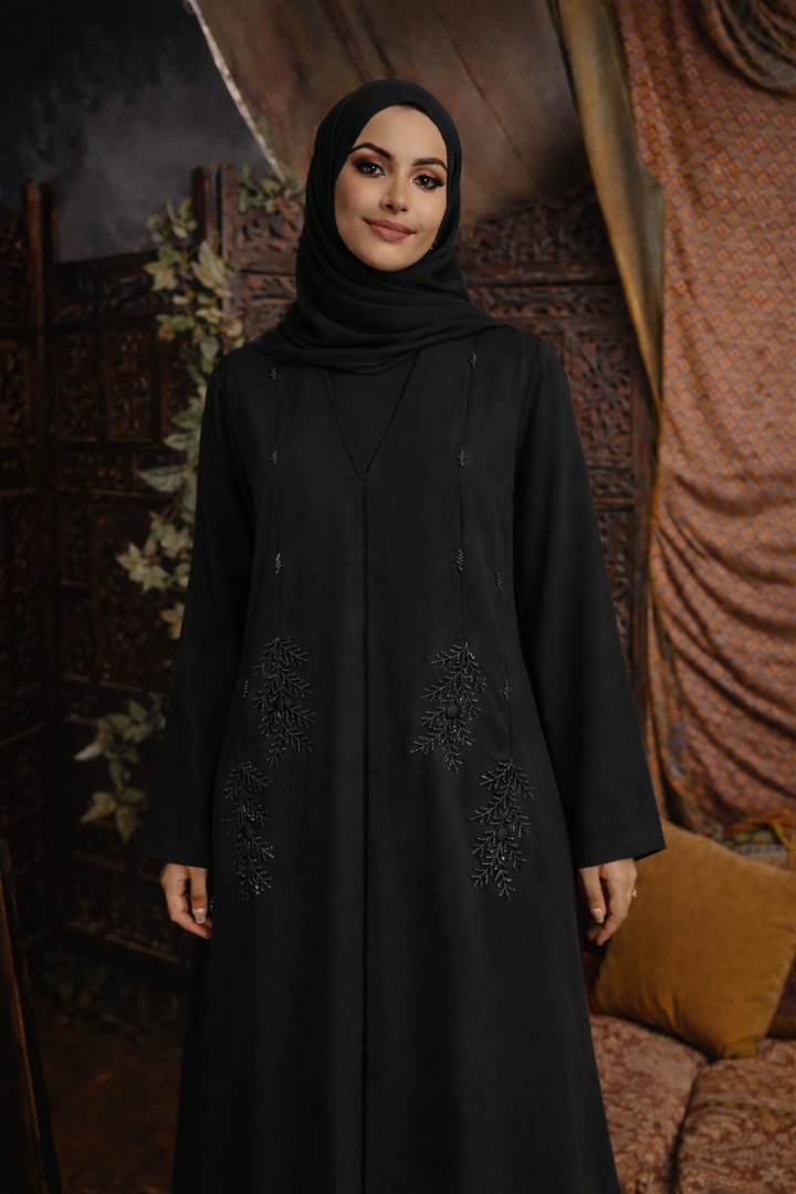 Appliqué Floral Abaya