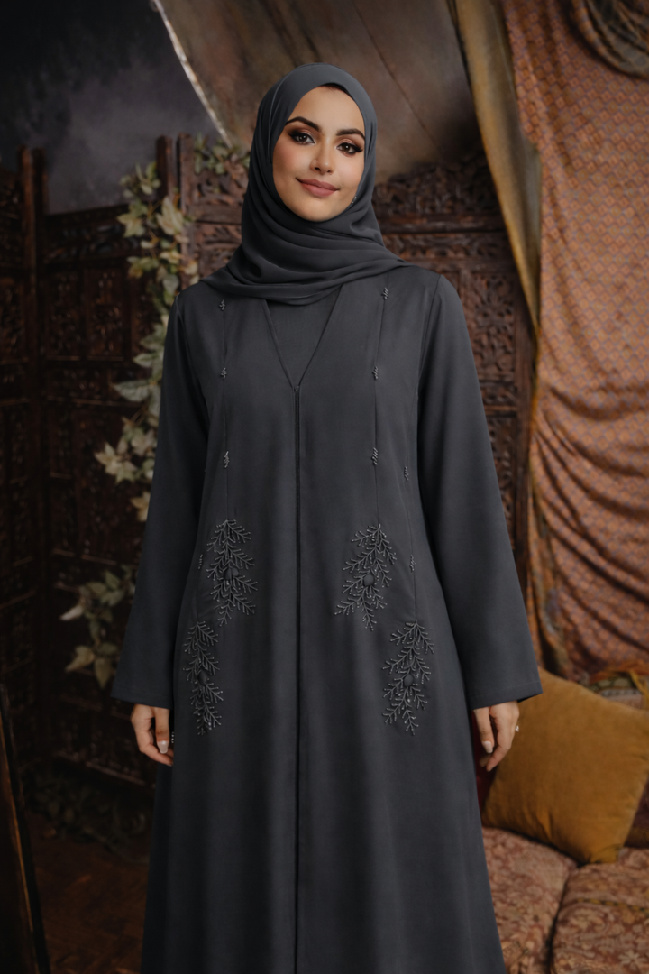 Appliqué Floral Abaya