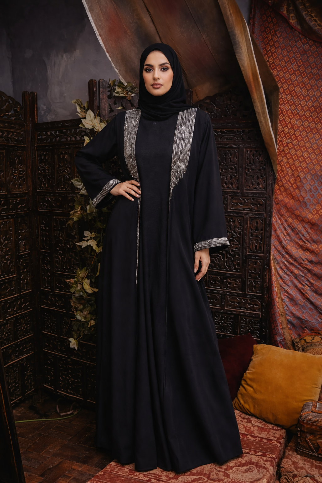 Bedazzled Open Abaya