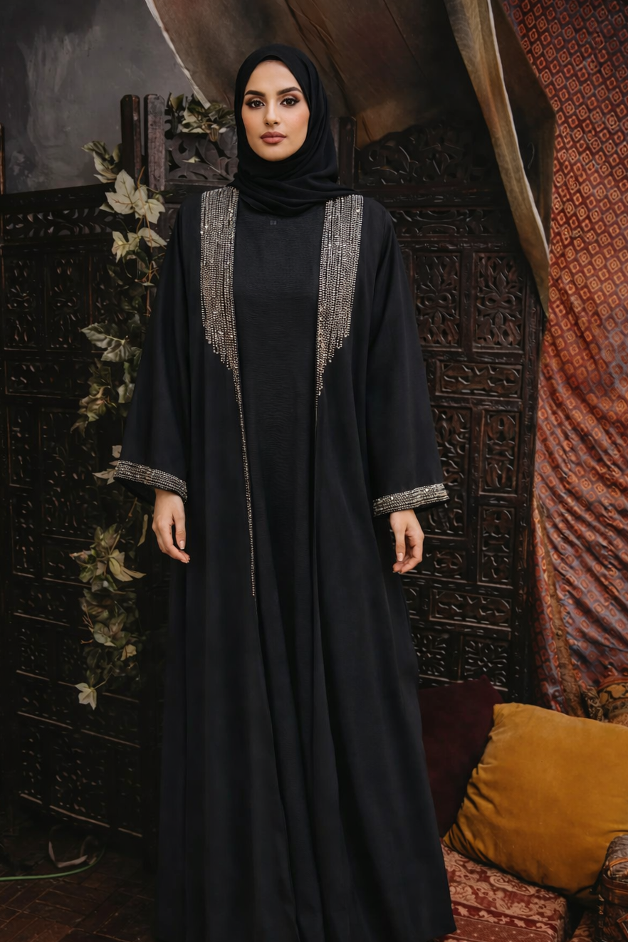 Bedazzled Open Abaya