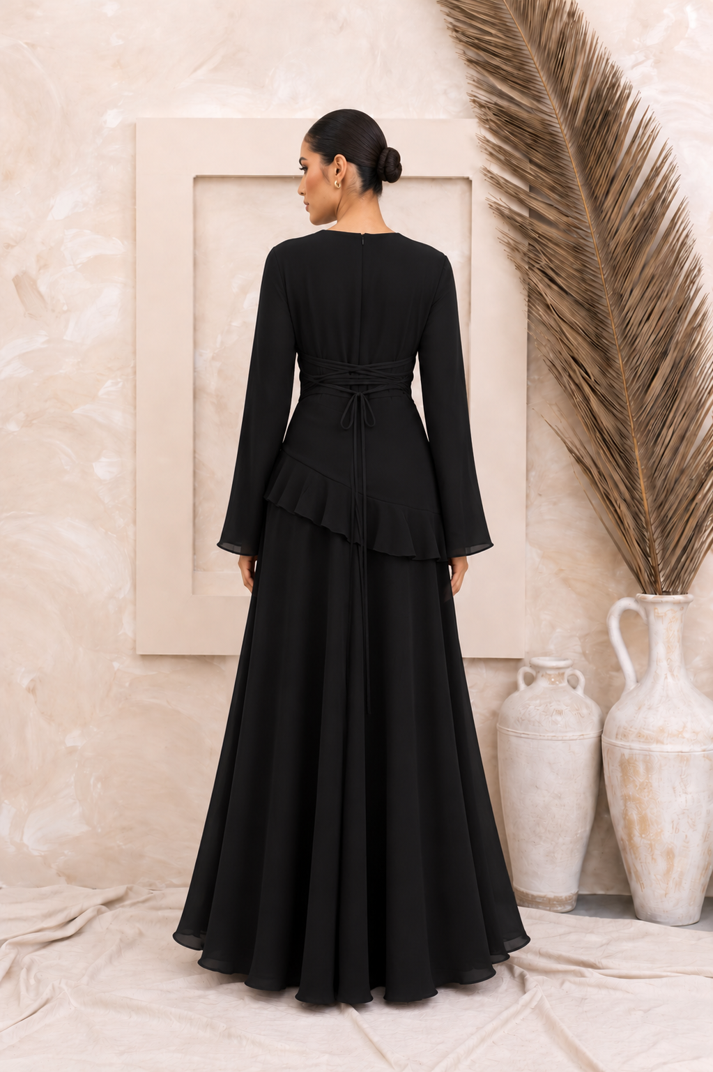 Black Long Sleeve Maxi Dress