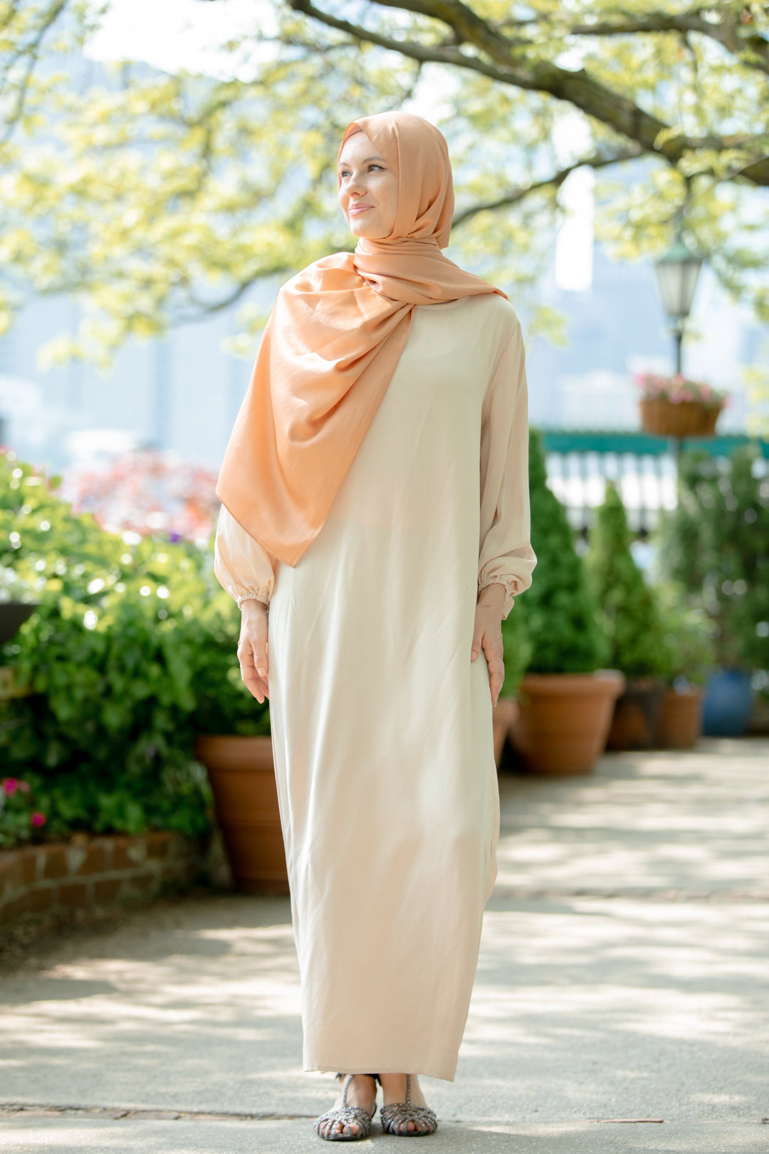 Cream Abaya-CLEARANCE