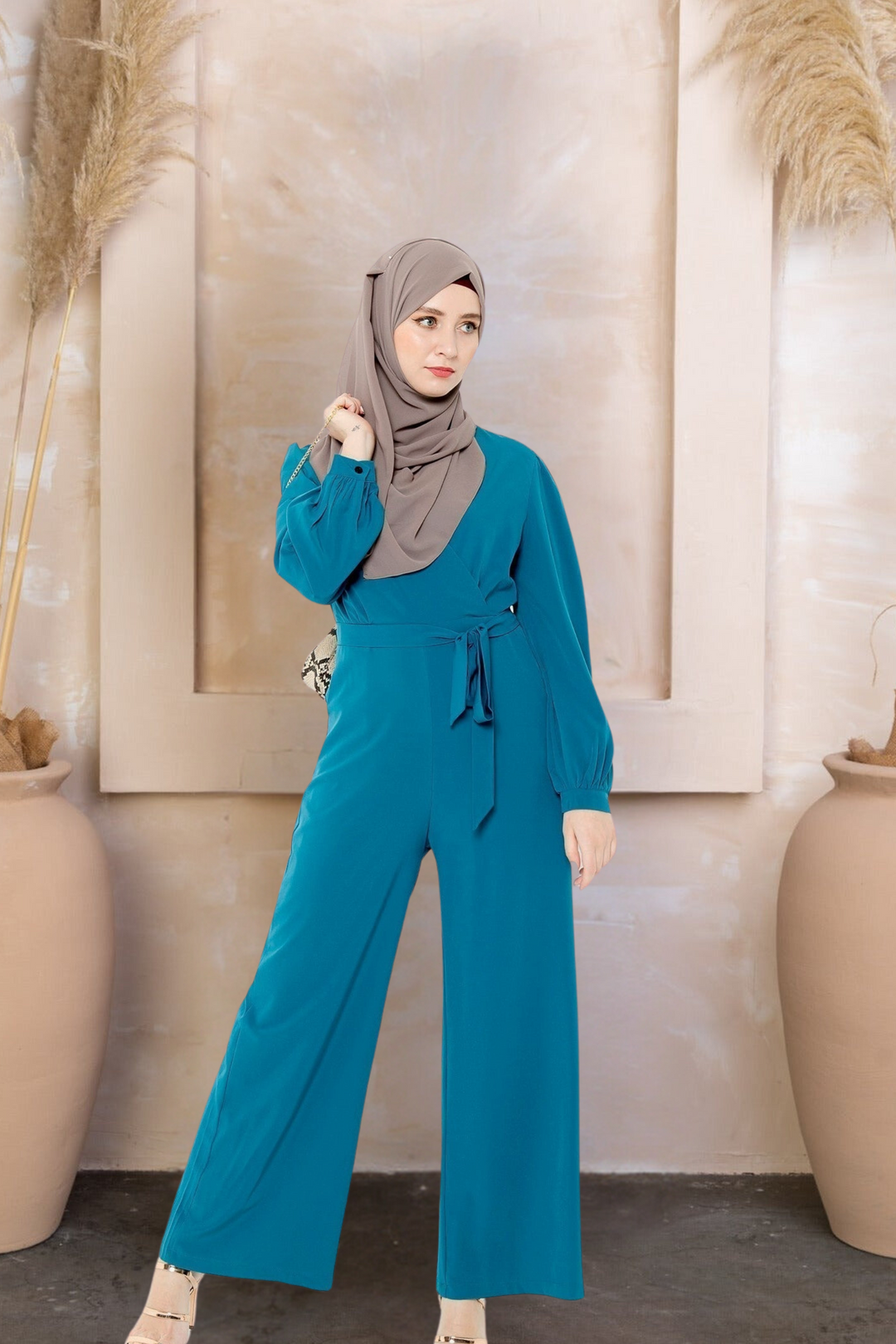 Criss Cross Long Sleeve Jumpsuit