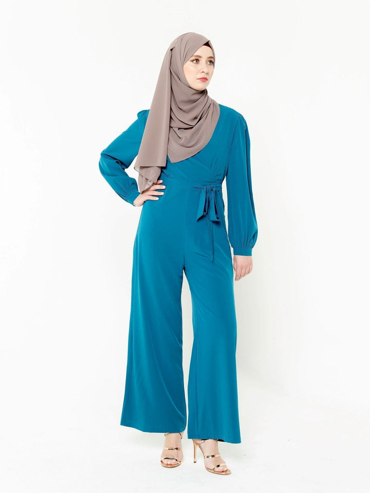 Criss Cross Long Sleeve Jumpsuit