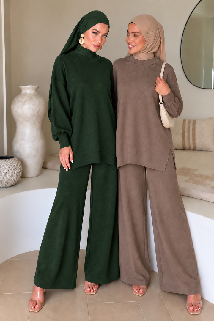 Hunter Green Sweater Pant Set