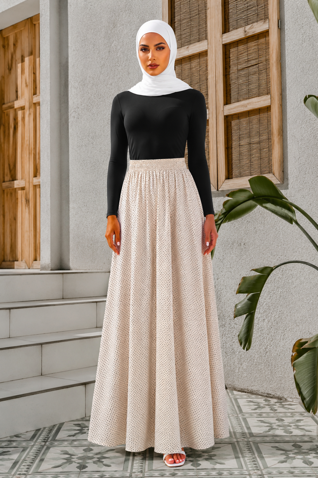 Polka Dots Maxi Skirt