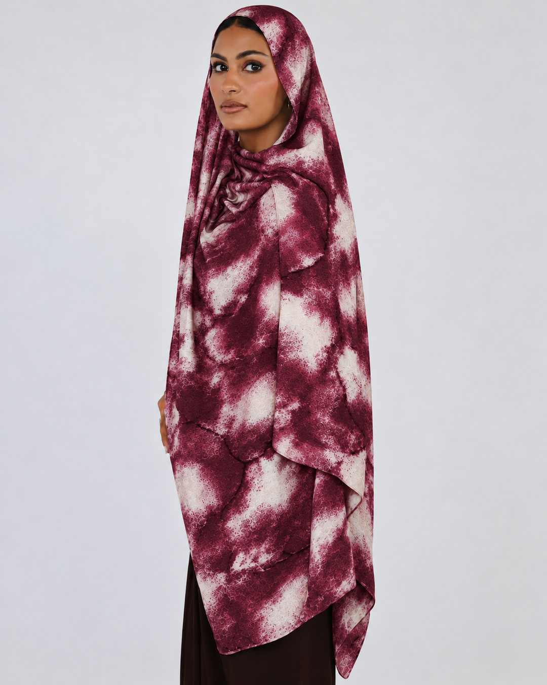 Rose Marbled Modal Hijab