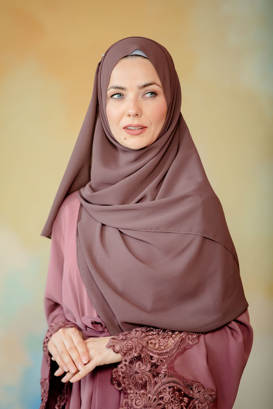 Dark Brown Chiffon Hijab