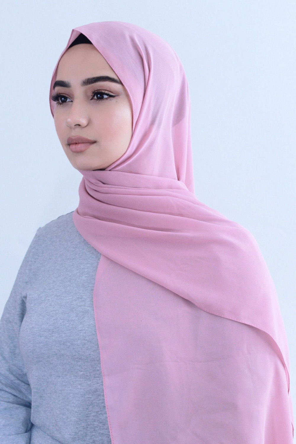 Dusty Pink Chiffon Hijab