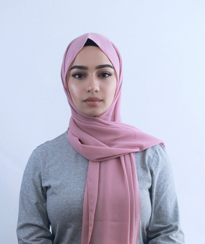 Dusty Pink Chiffon Hijab - Urban Modesty