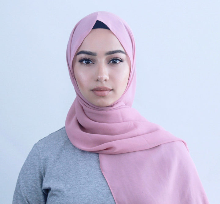 Dusty Pink Chiffon Hijab - Urban Modesty