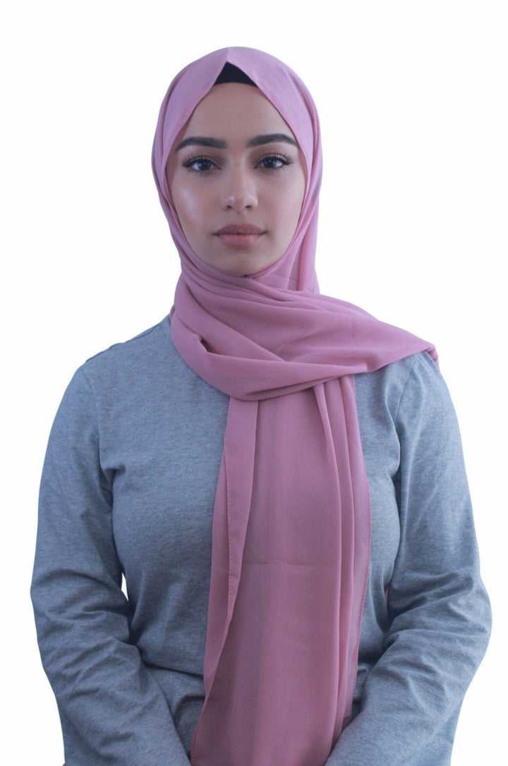 Dusty Pink Chiffon Hijab - Urban Modesty