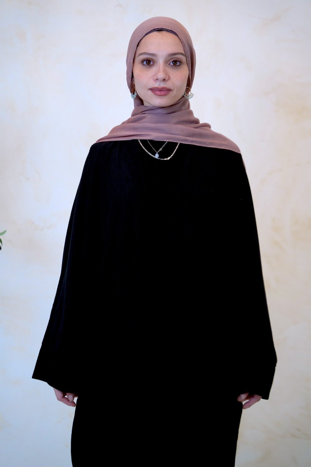 Dusty Pink Fringe Edge Modal Hijab