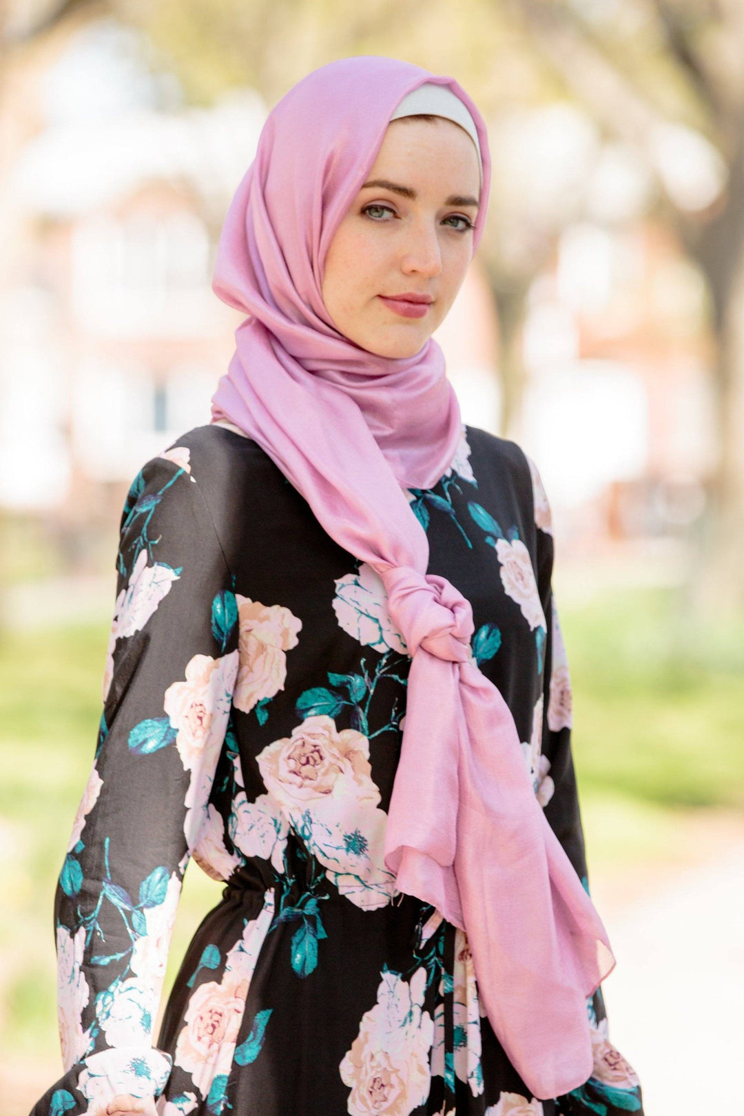 Dusty Pink Shimmer Hijab Head Scarf - Urban Modesty