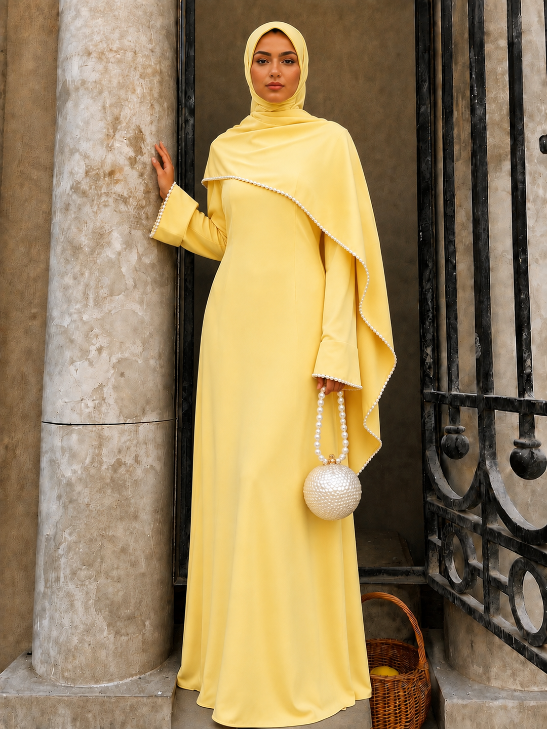 Yellow Pearl Maxi Dress