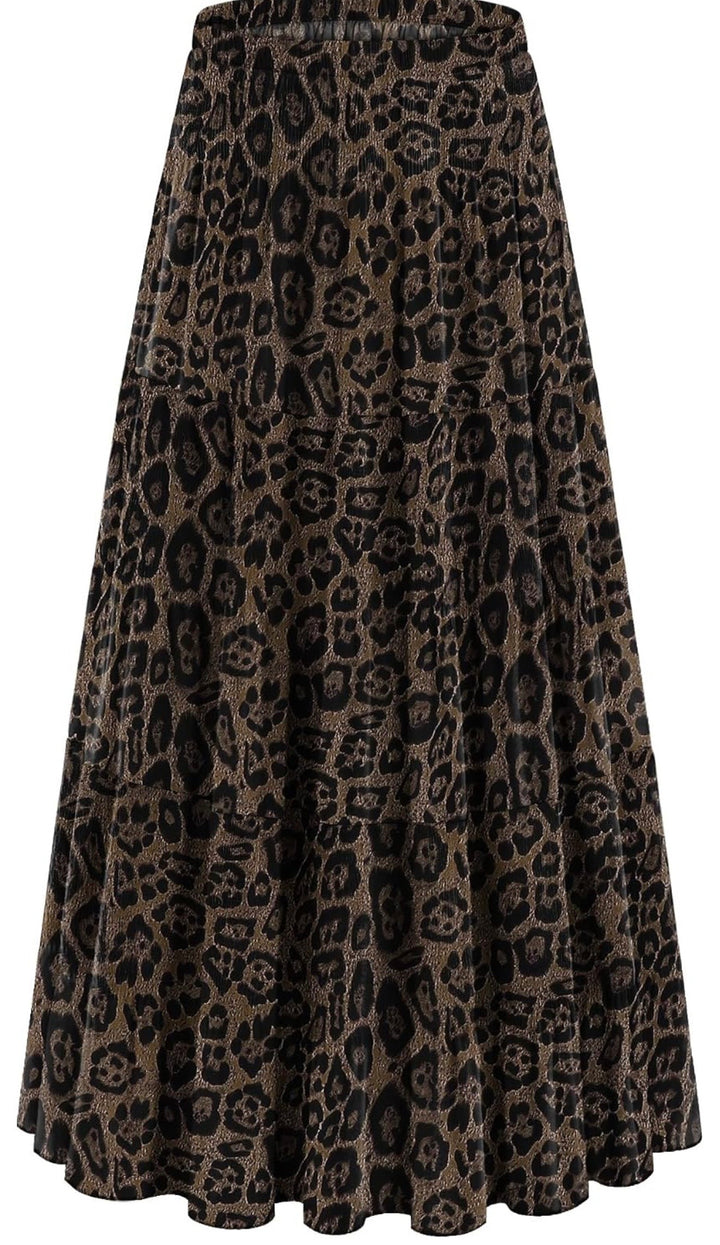 Cheetah Tiered Maxi Skirt