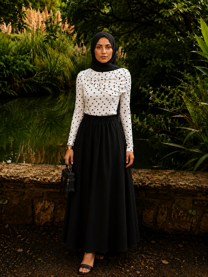 Black Pocket Maxi Skirt