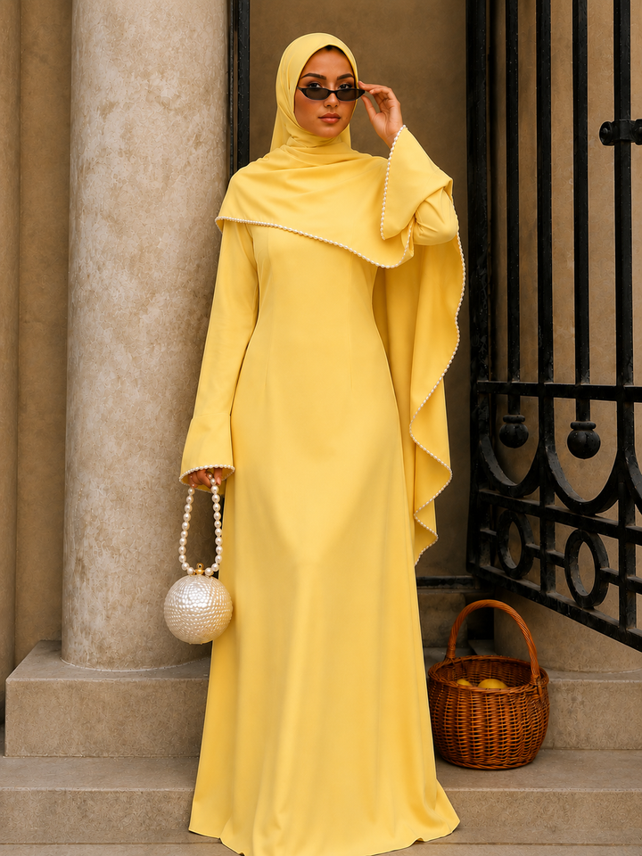 Yellow Pearl Maxi Dress