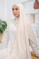 Cream Hijab with Undercap