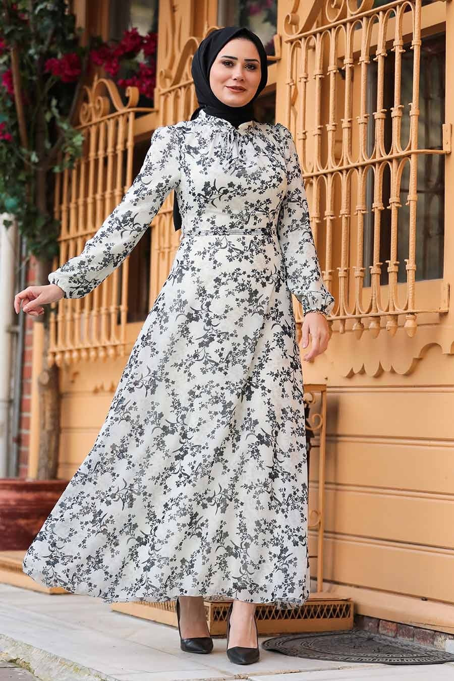 Floral Long Sleeve Maxi Dress - Urban Modesty