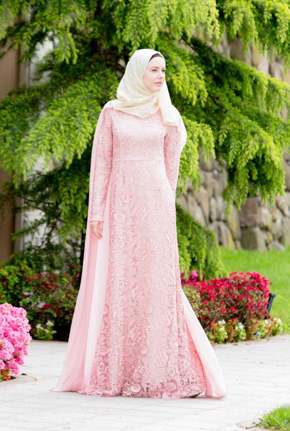 For the Roses Cape Lace Long Sleeve Maxi Gown