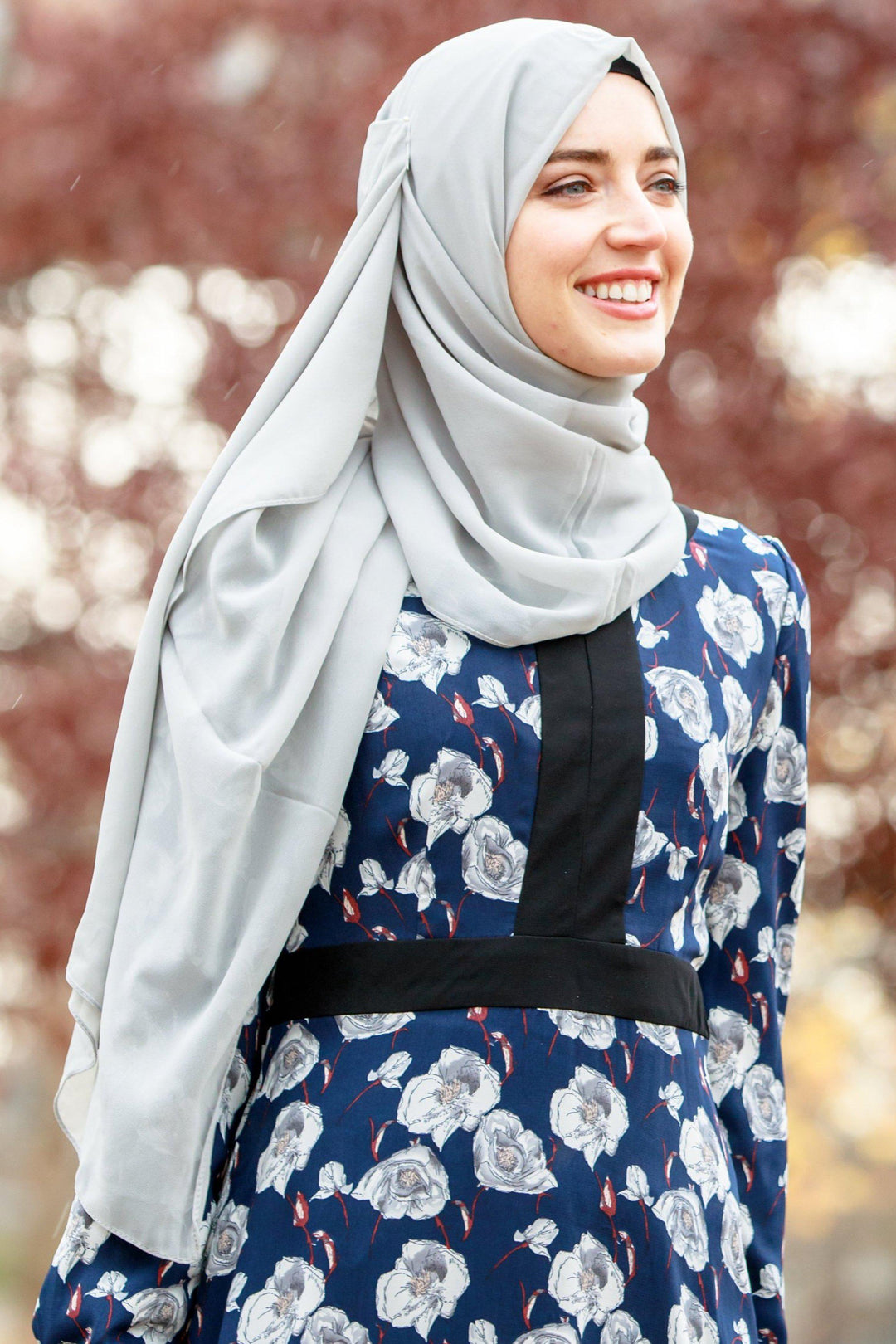 Gray Chiffon Hijab