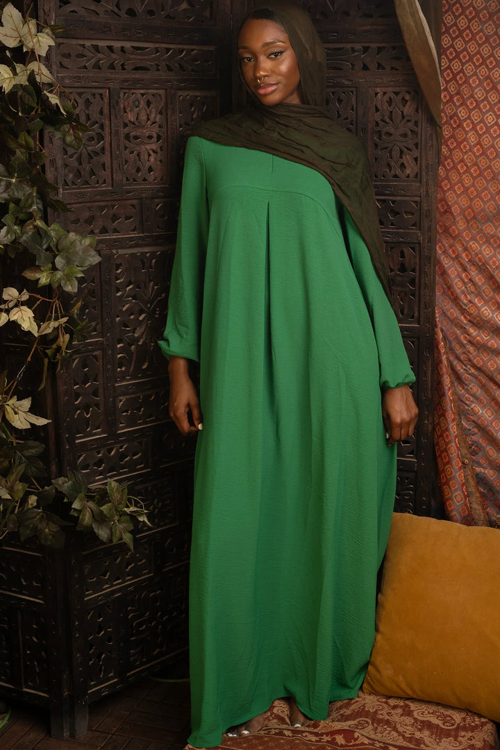 Green Sheath Abaya Maxi Dress-CLEARANCE