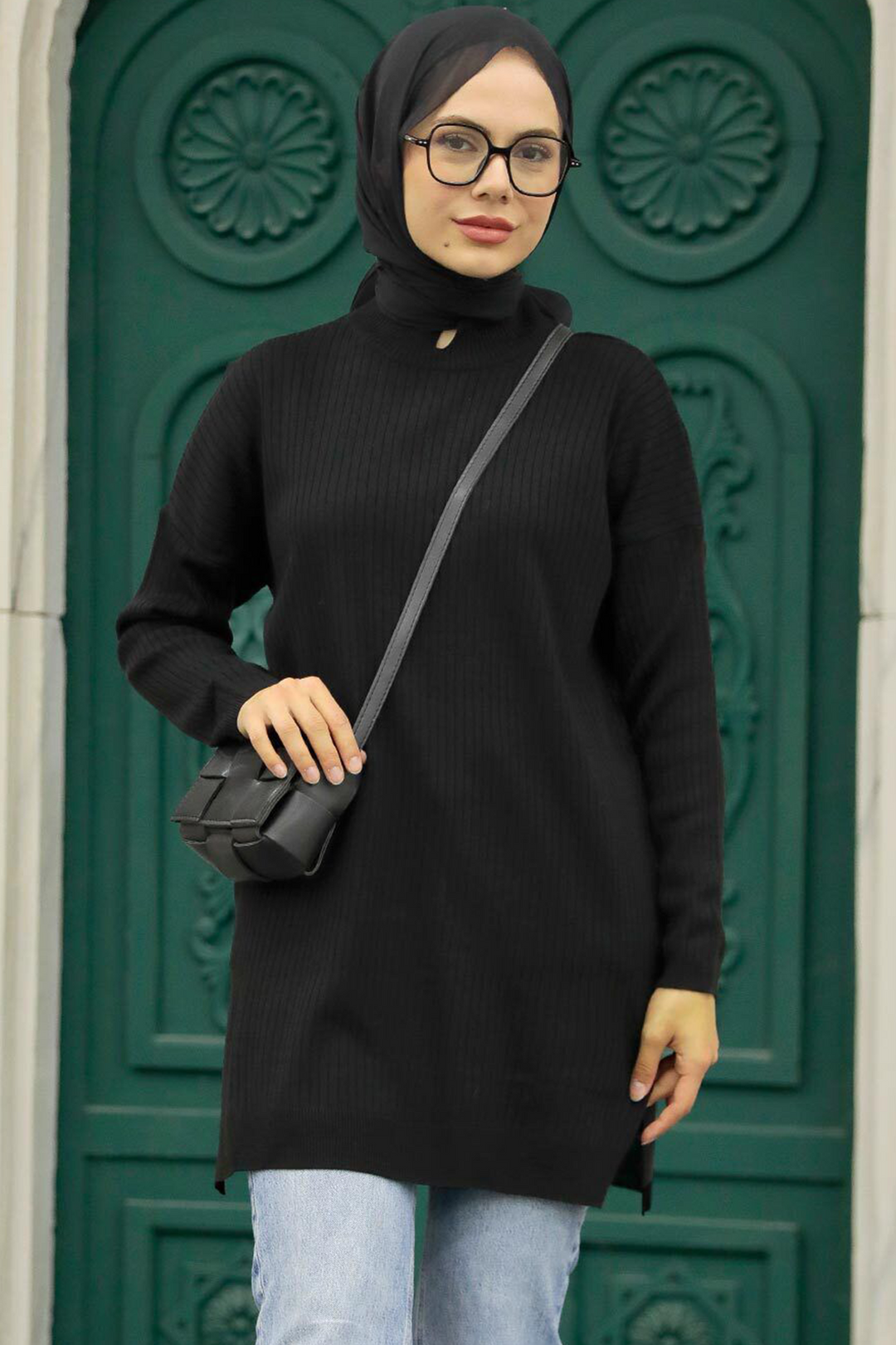 Half-Turtleneck Long Sleeve Sweater