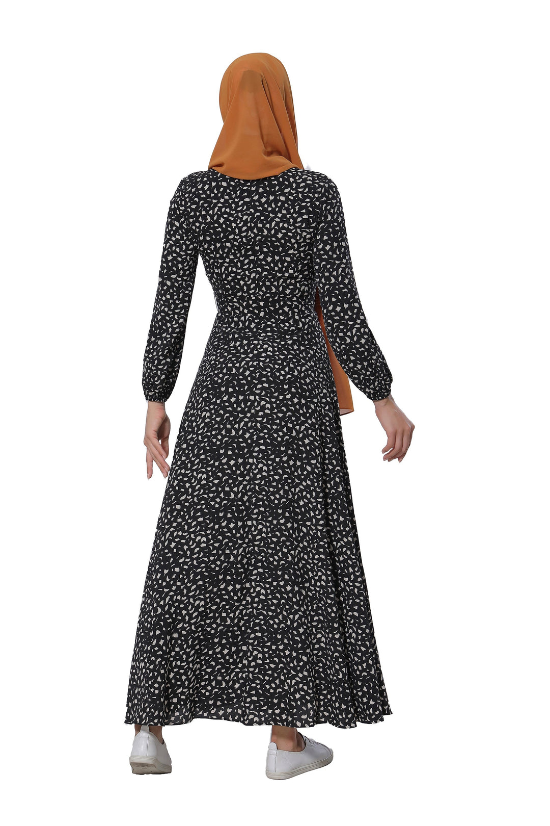 Leopard Print Long Sleeve Maxi Dress CLEARANCE - Urban Modesty