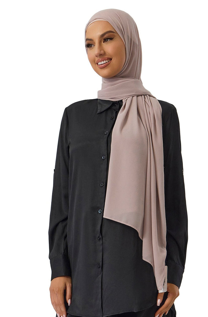 Light Khaki Chiffon Hijab - Urban Modesty