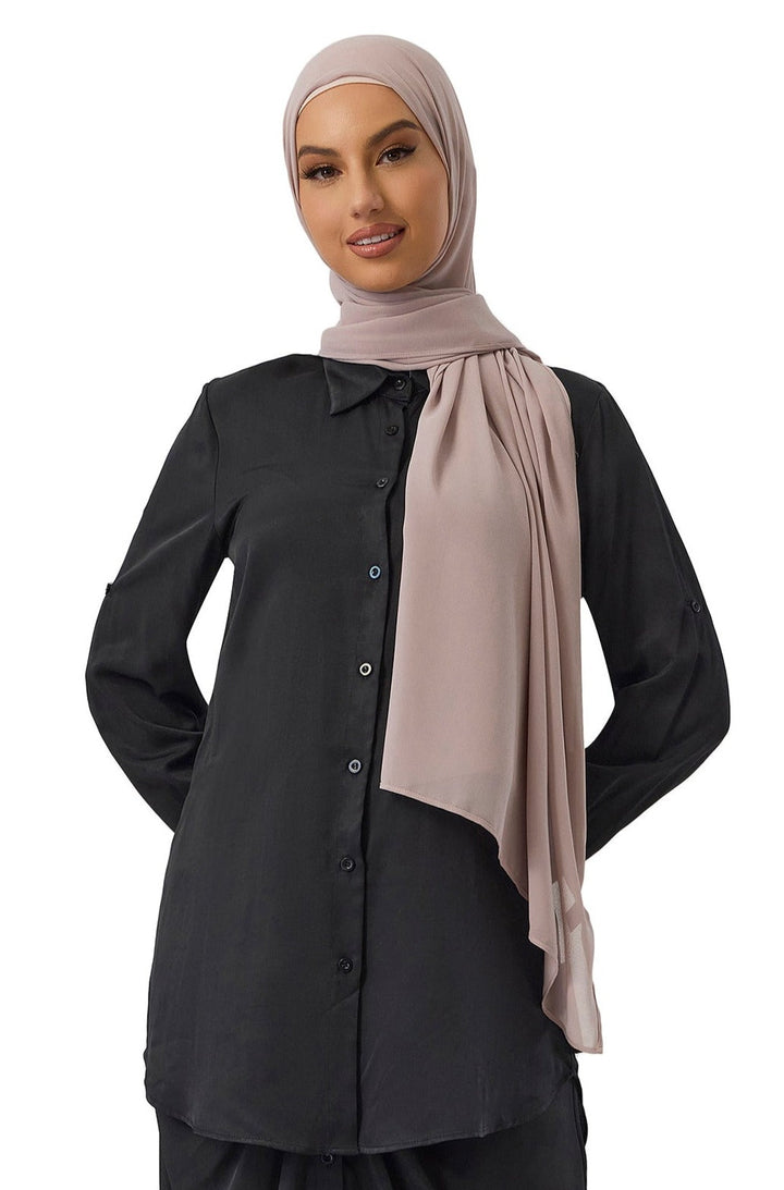 Light Khaki Chiffon Hijab - Urban Modesty