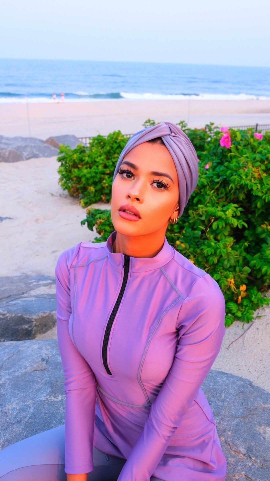 Lilac 3 Piece Modest Swimsuit