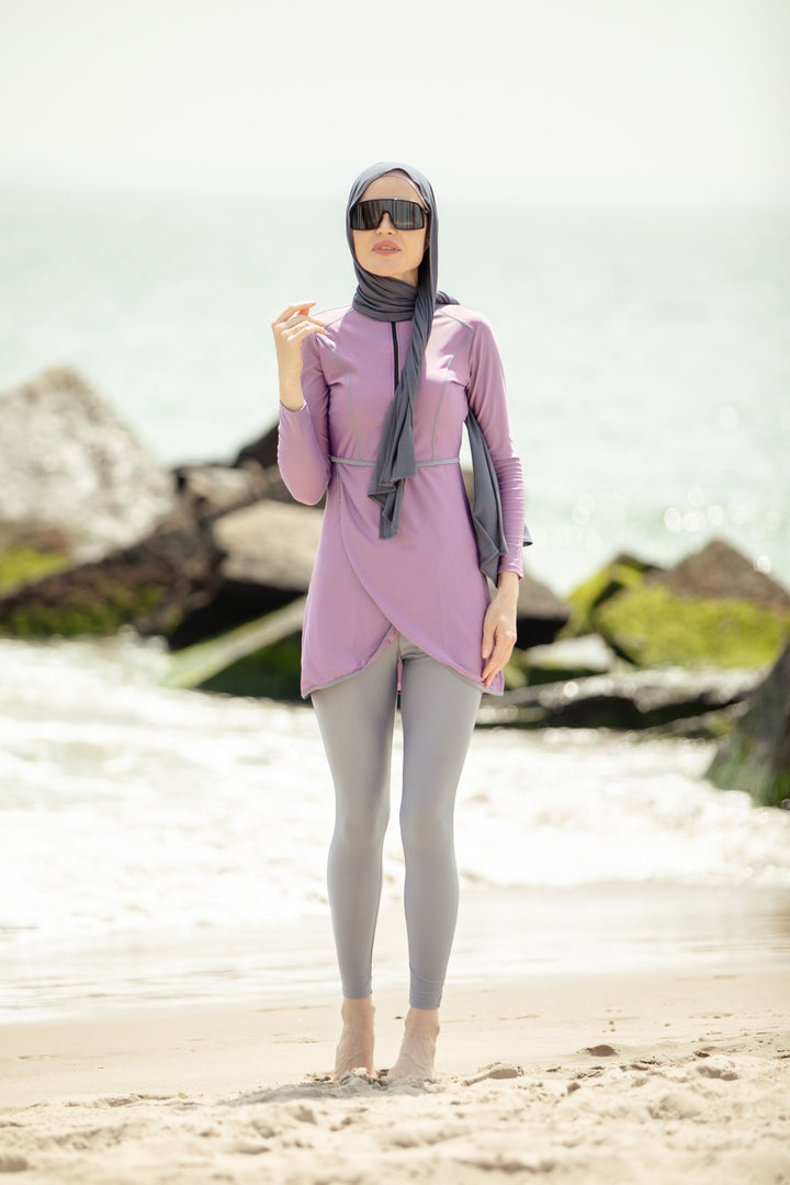 Lilac 3 Piece Modest Swimsuit