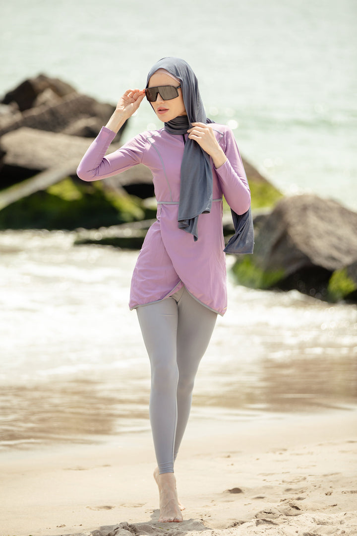 Lilac 3 Piece Modest Swimsuit