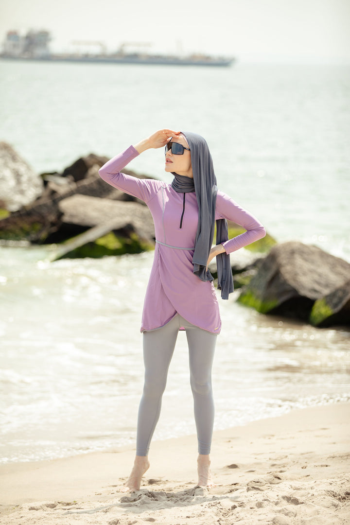 Lilac 3 Piece Modest Swimsuit