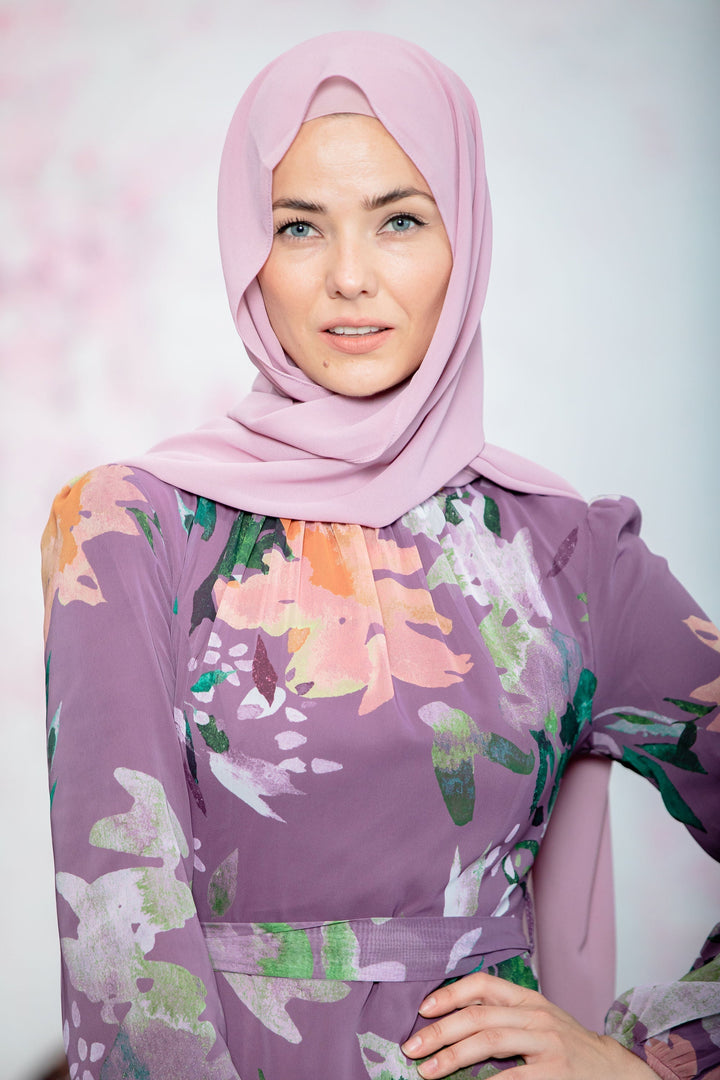 Lilac Chiffon Hijab - Urban Modesty