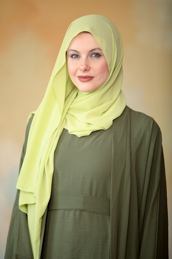 Lime Chiffon Hijab