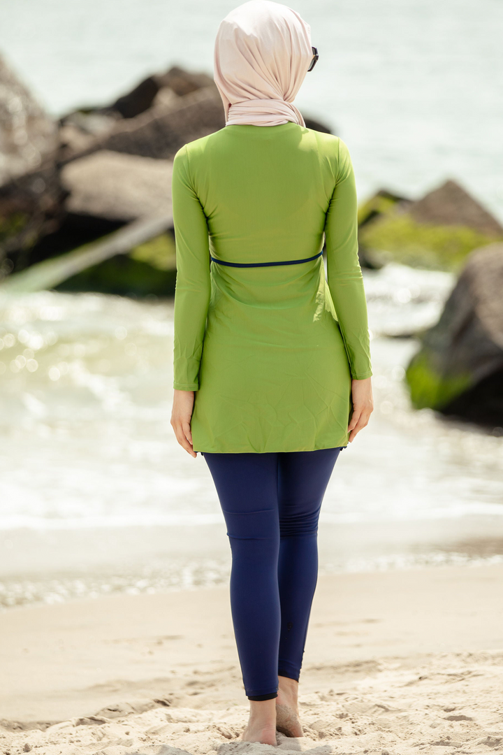 Lime Green 3 Piece Modest Swimsuit