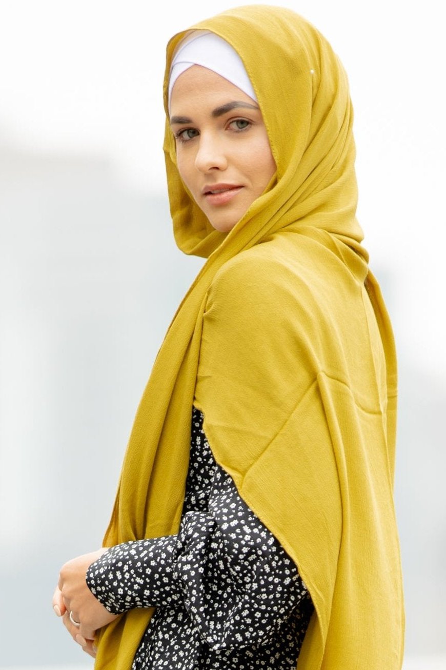 Mustard Modal Hijab - Urban Modesty