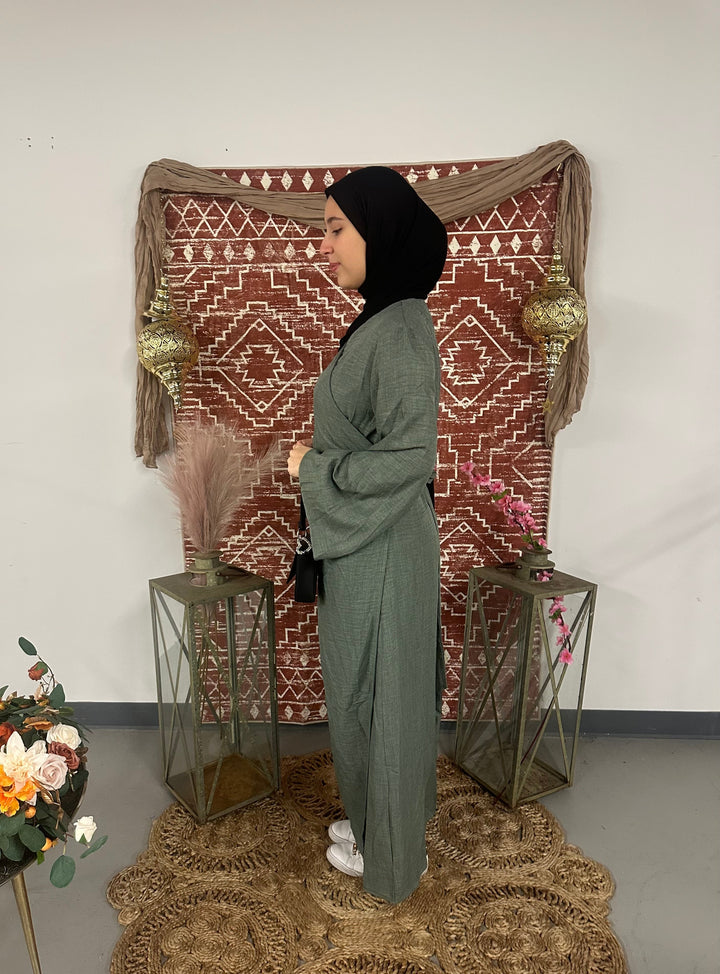 Linen Wrap Dress – Urban Modesty