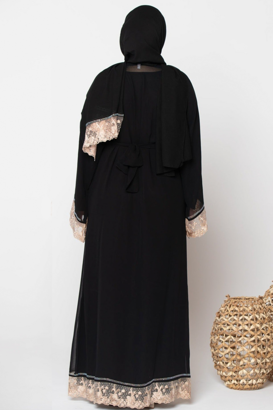 Love Lace Kimono Abaya-CLEARANCE