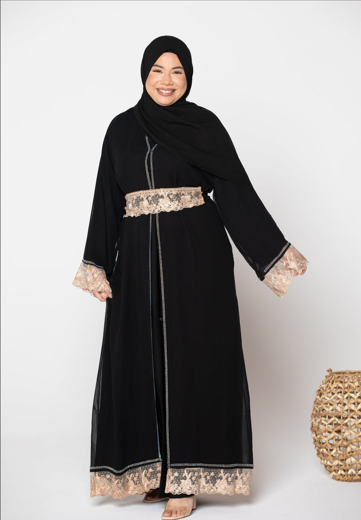 Love Lace Kimono Abaya-CLEARANCE